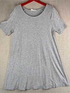 Double Zero Gray Stretch Jersey Dress L Aline Comfy Feminine Awesome Butter Soft